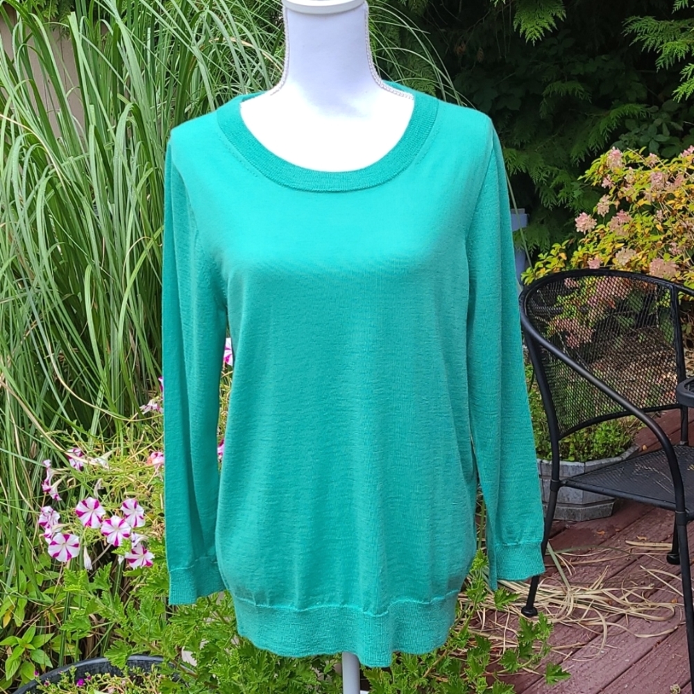 NWT J. CREW merino wool fine gauge sweater, L